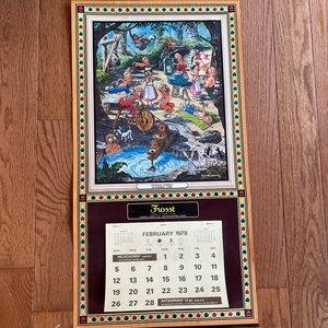 DINGBAT FROSST CALENDAR 1978 Physical Fitness In Dingbatland Vtg Comical Canada